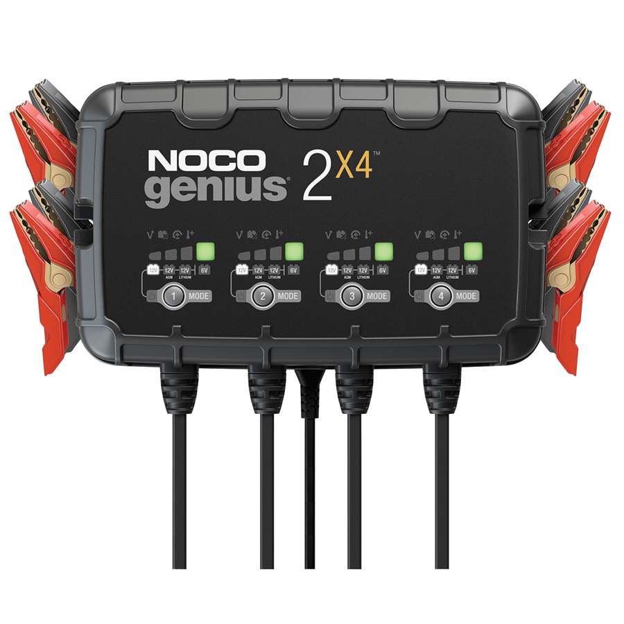 NOCO® Genius2X4 Multi-Bank 8-Amp Smart Charger - 4-Bank